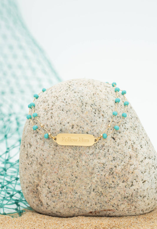 Follow Him Bracelet Gold