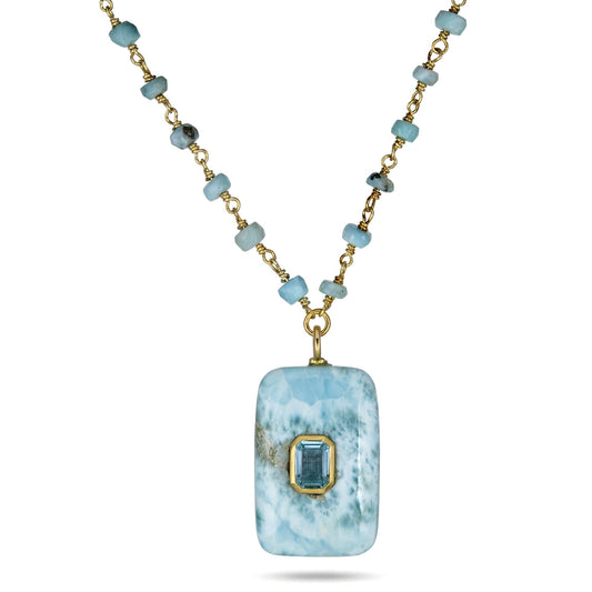 Larimar Pendant Necklace