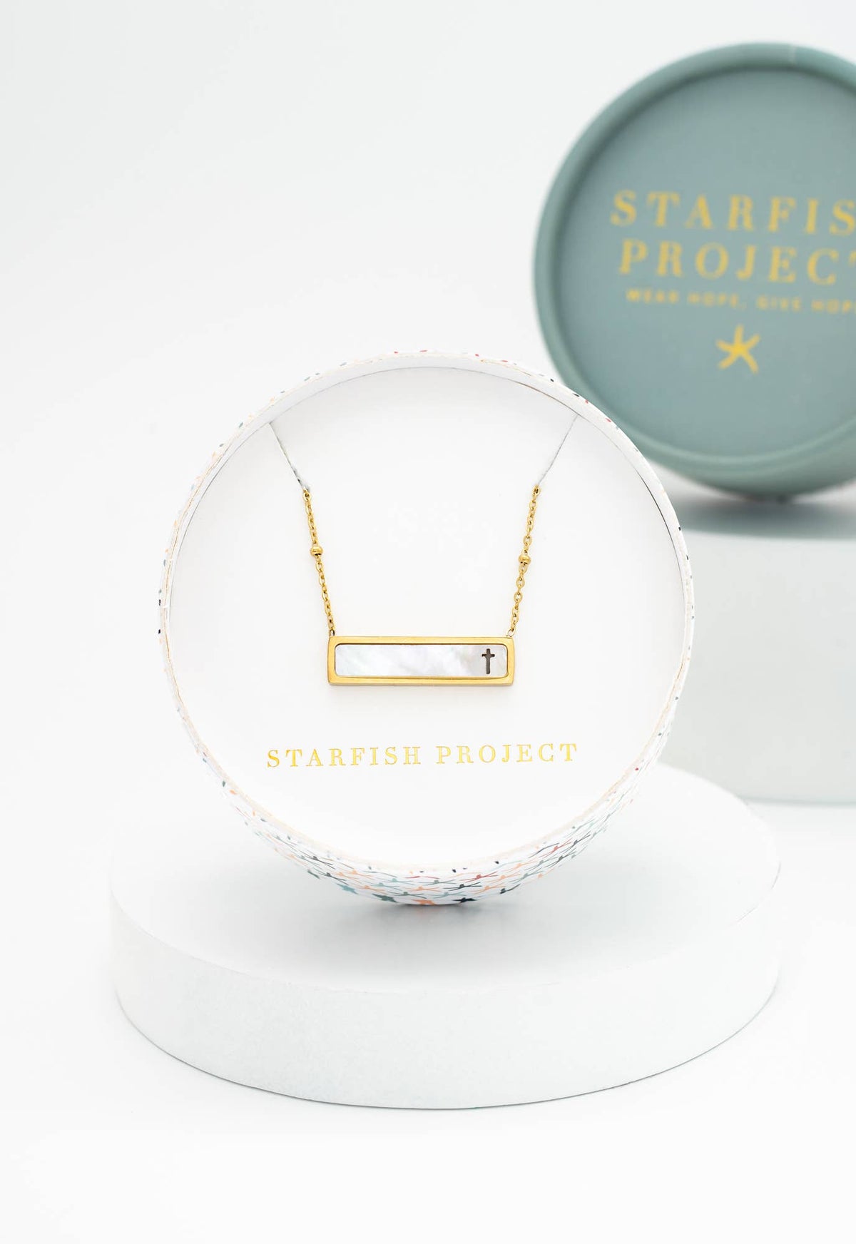 Faith Reversible Cross Bar Necklace